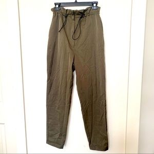 HM Olive Green Drawstring Waist Pants, 6